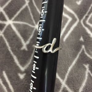 James Avery D Script Initial Ring Size 7